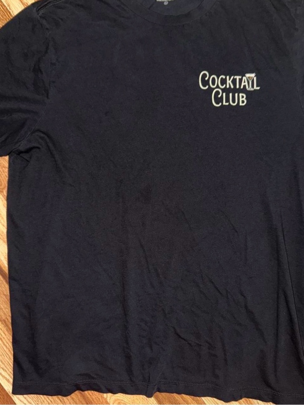 J. Crew Black 'Cocktail Club' Graphic Short Sleeve Tee - Picture 3 of 5